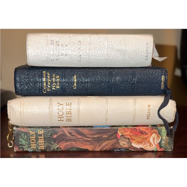 Four Bibles and Prayer Books Assorted Publishers