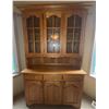 Image 1 : Solid Oak China Cabinet Hutch 52x18x82 Inches