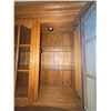 Image 3 : Solid Oak China Cabinet Hutch 52x18x82 Inches