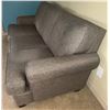 Image 3 : Grey Upholstered Couch, 88 Inches Long