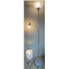 Image 4 : Floor Lamp With Reading Light and Table Lamp Set