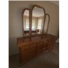Image 3 : Carlisle Collection Solid Wood Dresser with Mirror, 70 Inches Wide