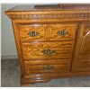 Image 4 : Carlisle Collection Solid Wood Dresser with Mirror, 70 Inches Wide