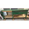 Image 1 : Two Green Wooden Workbenches Without Contents