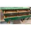 Image 2 : Two Green Wooden Workbenches Without Contents