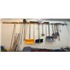 Image 1 : Contents of Back Wall: Garden and Snow Tools
