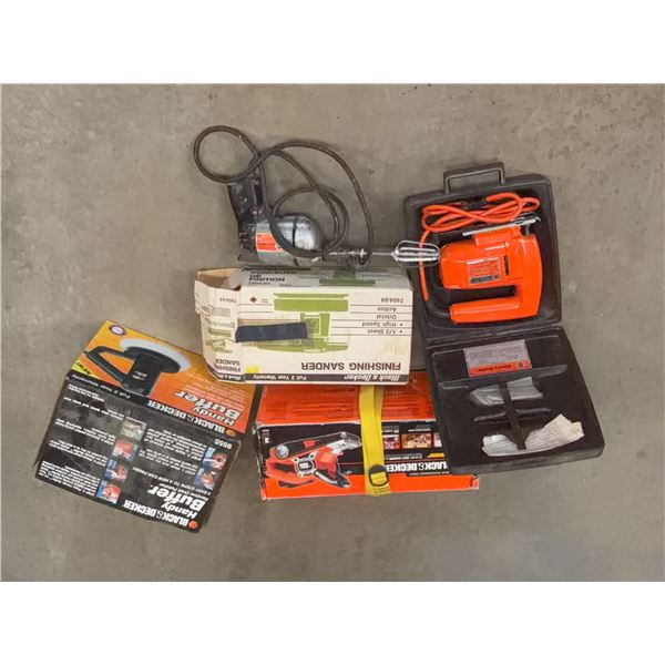 Black & Decker Power Tool Lot with Cases and Manuals