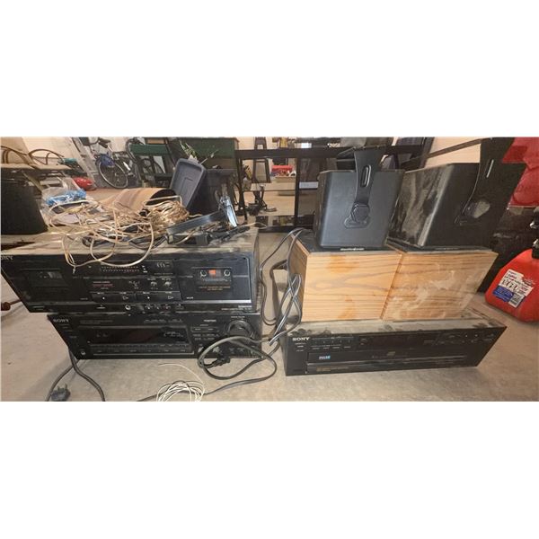 Sony Stereo System With Tape Deck, CD Player, Speakers and KLH Speakers
