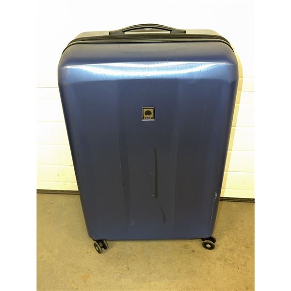 Delsey Large Blue Hardshell Spinner Suitcase with TSA Lock
