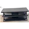 Image 1 : Black Three-Tier Media Stand, 48x20x20 Inches
