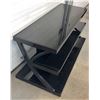 Image 2 : Black Three-Tier Media Stand, 48x20x20 Inches