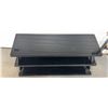 Image 3 : Black Three-Tier Media Stand, 48x20x20 Inches