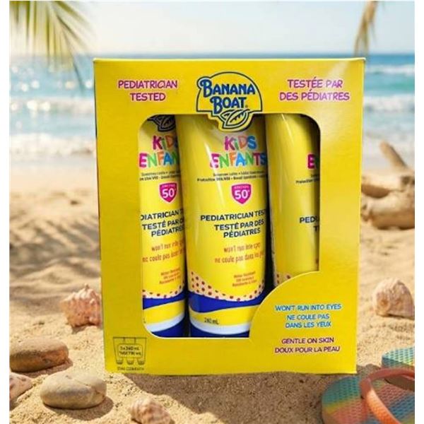 Banana Boat Kids SPF 50 Lotion 3-Pack