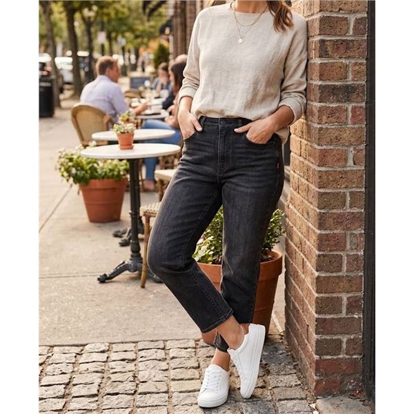 Warp + Weft ASE High Rise Straight Jeans 8/29