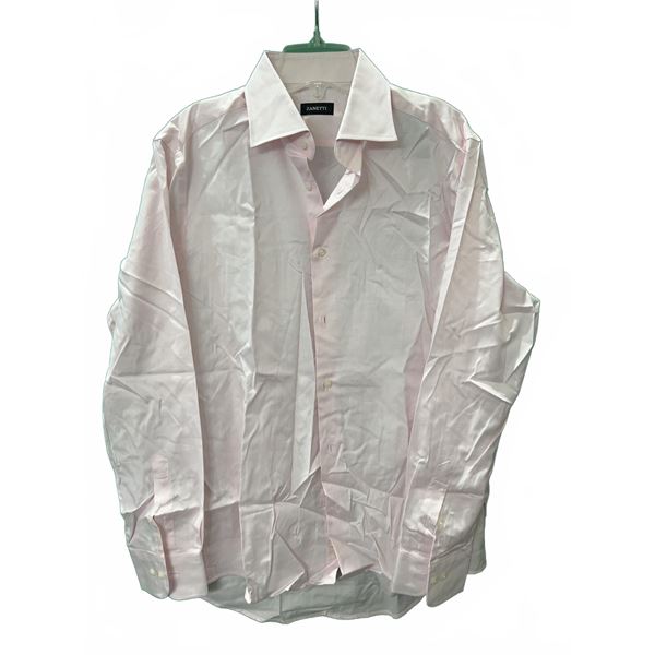 Zanetti Pink Dress Shirt Size 16 34/35