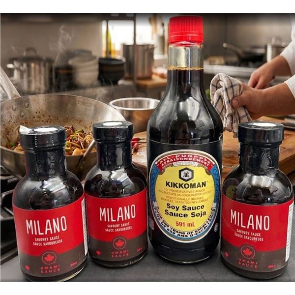 Milano Umami Savory Sauce & Kikkoman Soy
