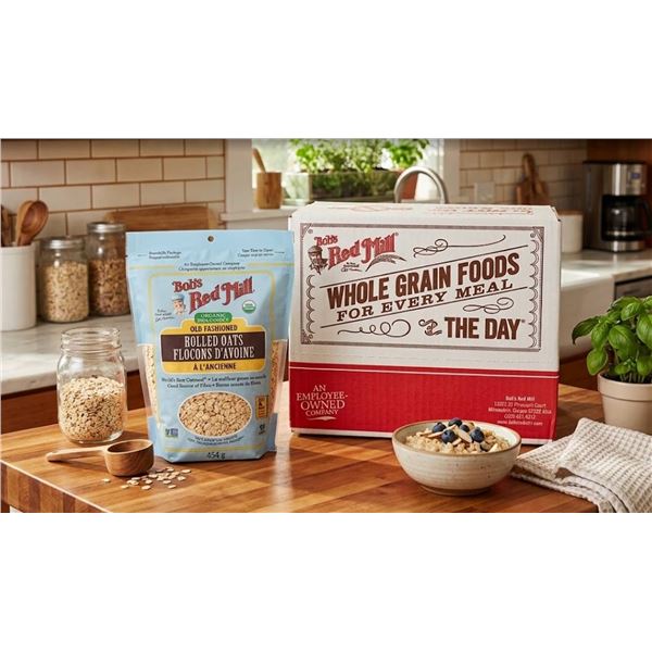 Bob's Red Mill Organic Rolled Oats, 4x454g