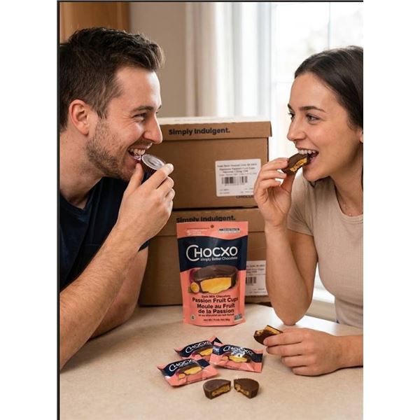 ChocXO Dark Milk Chocolate Passion Fruit Cups