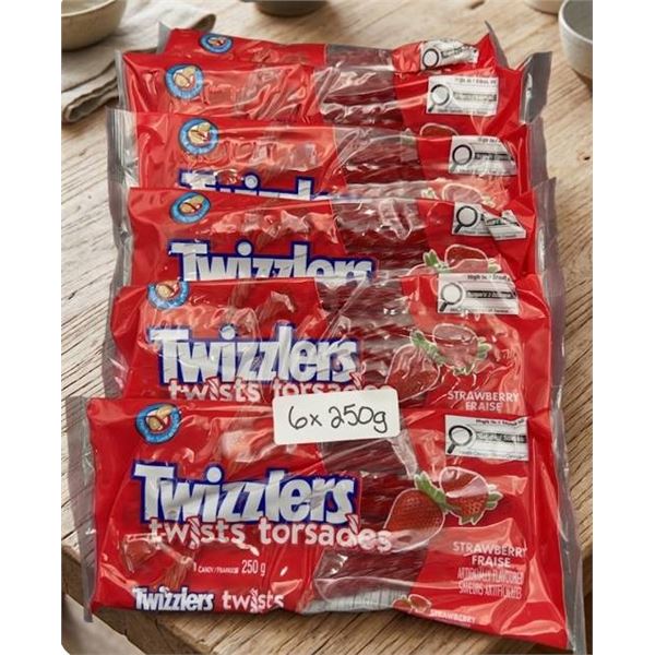 Twizzlers Strawberry Twists 6x250g Packs