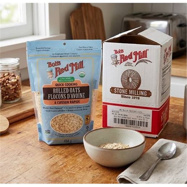 Bob's Red Mill Organic Quick Cooking Rolled Oats 4x454g