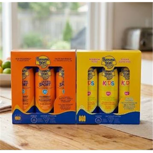 Banana Boat Sunscreen Two 3 Pack Sets