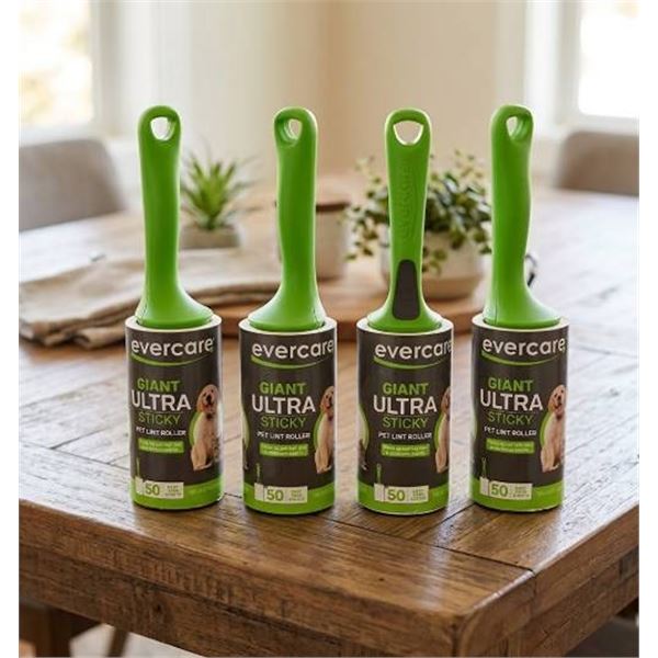 Evercare Giant Ultra Sticky Pet Lint Rollers lot of 4