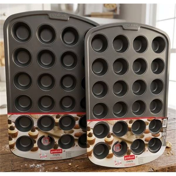 2 GoodCook 24 Cup Mini Muffin Pans