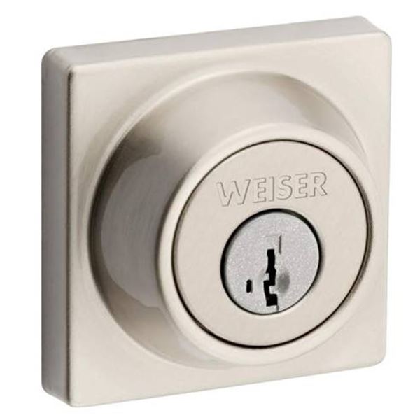 Weiser Satin Nickel Single Cylinder Deadbolt