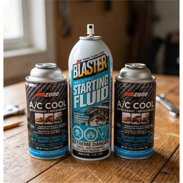Automotive Fluid Cans, 3 Pieces