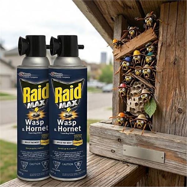 Raid Max Wasp & Hornet Insecticide, 2x 500g,