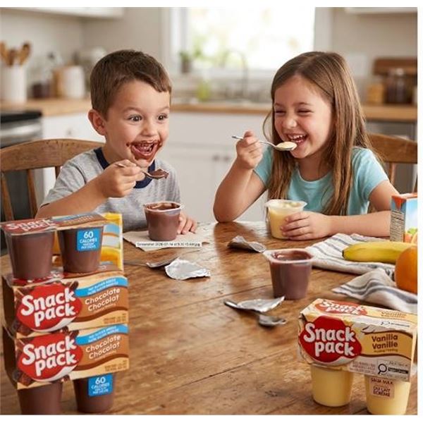 Snack Pack Pudding 6x (4x99g) Chocolate and VanillaÂ  Flavors