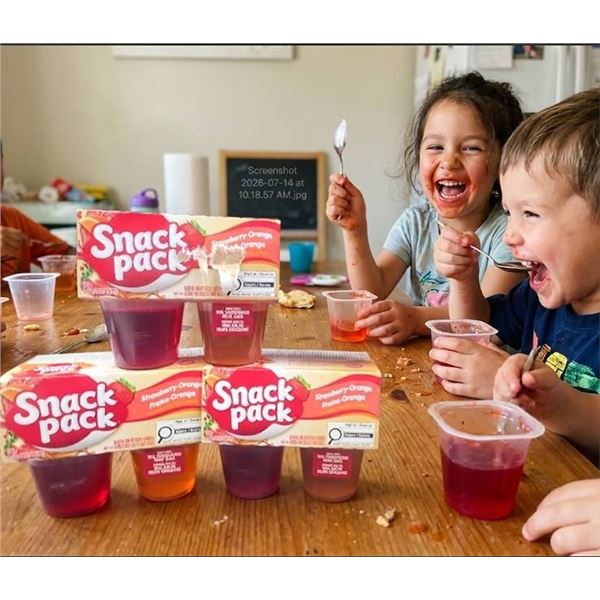 Snack Pack Strawberry Orange Gel Cups 6x (4x99g)
