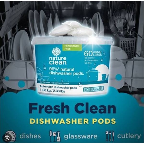 Nature Clean Dishwasher Pods 60 Pack