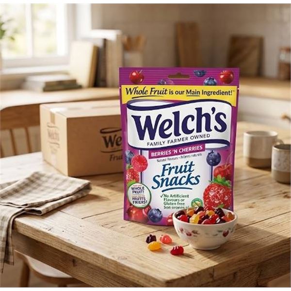 Welch's Berries 'N Cherries Fruit Snacks, 12x