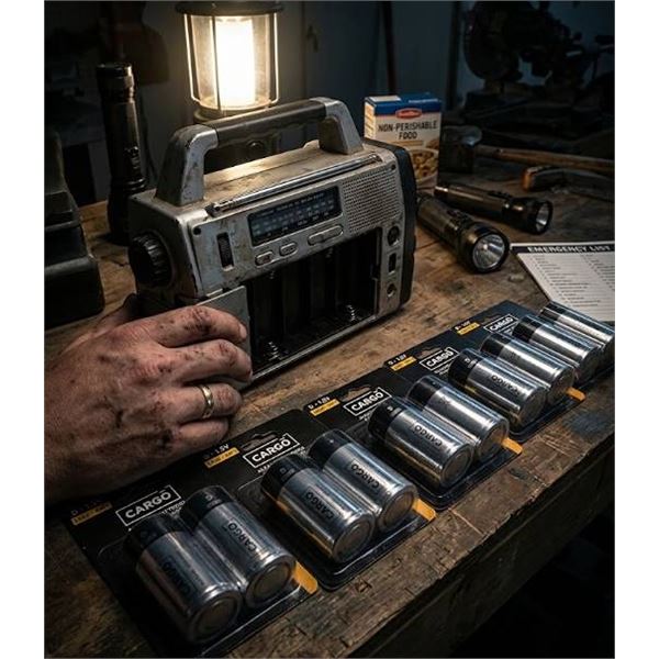 6 Packs of 2Â  CARGO D 1.5V Alkaline Batteries