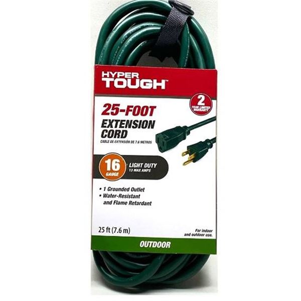 Hyper Tough 25 ft 16 Gauge Extension Cord