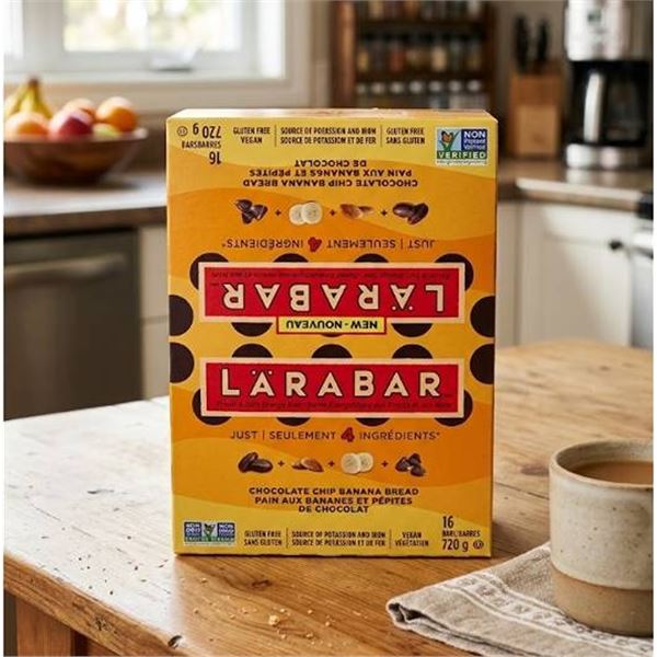 LÃ„RABAR Chocolate Chip Banana Bread 16 bars - 720g total