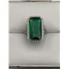 Image 2 : Silver Filagree Style 2.3 Carat Emerald Cut Stone Ring size 7