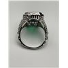 Image 4 : Silver Filagree Style 2.3 Carat Emerald Cut Stone Ring size 7
