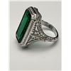 Image 5 : Silver Filagree Style 2.3 Carat Emerald Cut Stone Ring size 7