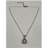 Image 6 : Sterling .925 SilverÂ  Tear Drop 1.0 Carat Solitaire Pendant & Necklace