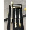 Image 2 : Black and Gold Fountain Pen Set with Extra Tips