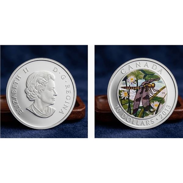 2013 $10 Fine .999 Silver Coin Twelve-Spotted Skimmer Royal Canada Mint collection