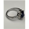 Image 4 : Blue Topaz 1.1 Carat Cushion Cut Solitaire Silver ring