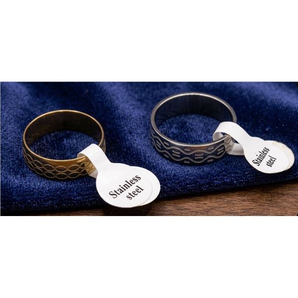Stainless Steel Rings, Sizes 20 and 21