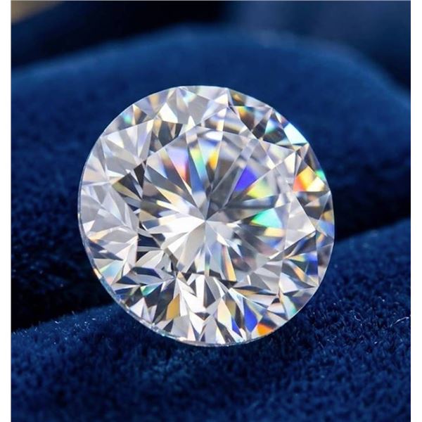 1.0 Carat round cut moissanite loose stone