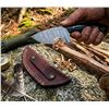 Image 1 : Damascus Steel Ulu style Knife with Sheath