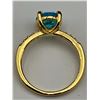 Image 4 : Aqua Marine oval cut 1.0 carat solitaire stone .925 silver dress ring size 7