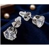 Image 1 : 1.0 carat solitaire stone .925 silver stud earring set
