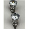 Image 2 : 1.0 carat solitaire stone .925 silver stud earring set